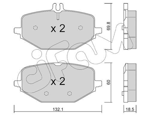 Cifam 822-1274-0 Brake Pad Set, disc brake 82212740