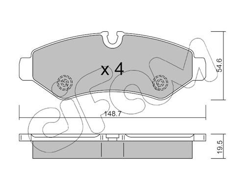 Cifam 822-1275-0 Brake Pad Set, disc brake 82212750