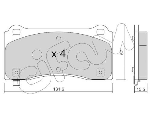 Cifam 822-1277-0 Brake Pad Set, disc brake 82212770