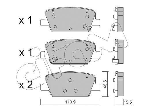 Cifam 822-1283-0 Brake Pad Set, disc brake 82212830