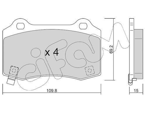 Cifam 822-251-6 Brake Pad Set, disc brake 8222516