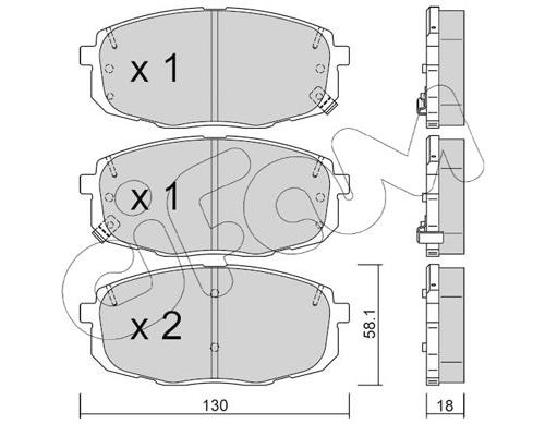 Cifam 822-513-1 Brake Pad Set, disc brake 8225131