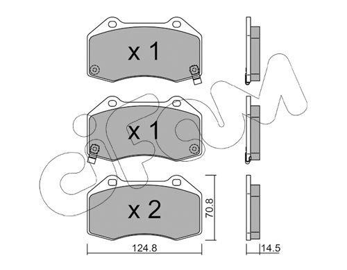 Cifam 822-651-3 Brake Pad Set, disc brake 8226513