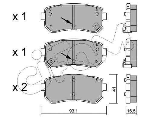 Cifam 8227251 Brake Pad Set, disc brake 8227251