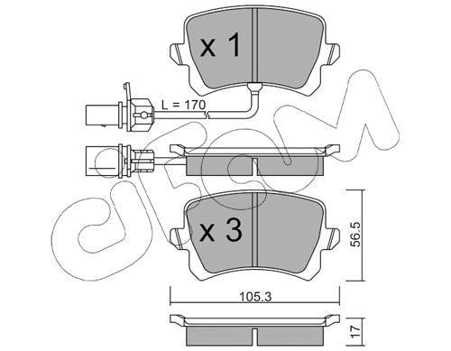 Cifam 822-806-1 Brake Pad Set, disc brake 8228061