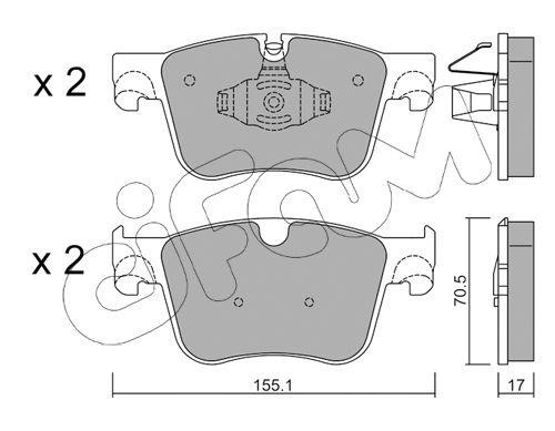 Cifam 822-985-1 Brake Pad Set, disc brake 8229851