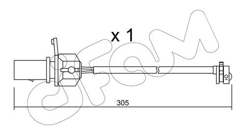 Cifam SU248 Warning contact, brake pad wear SU248