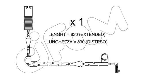 Cifam SU327 Warning Contact, brake pad wear SU327