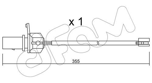 Cifam SU332 Warning contact, brake pad wear SU332