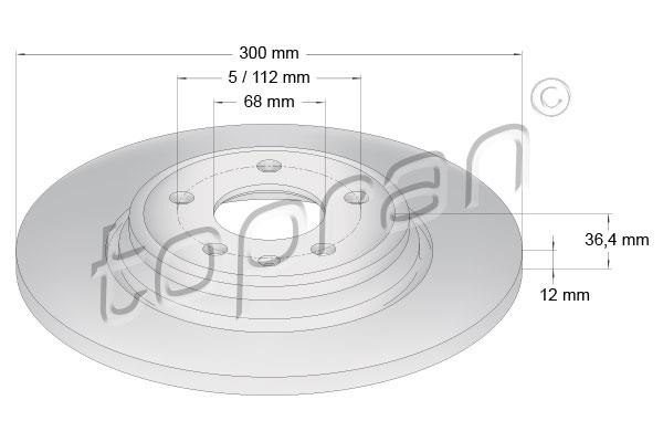 Topran 631 154 Brake disk 631154 631154 Topran Brake disk