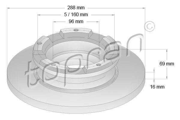 305045 Topran Brake disk