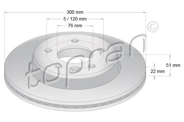 Topran 118 208 Brake disk 118208 118208 Topran Brake disk