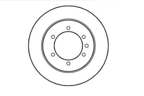 ETF 19-0066 Rear brake disc, non-ventilated 190066