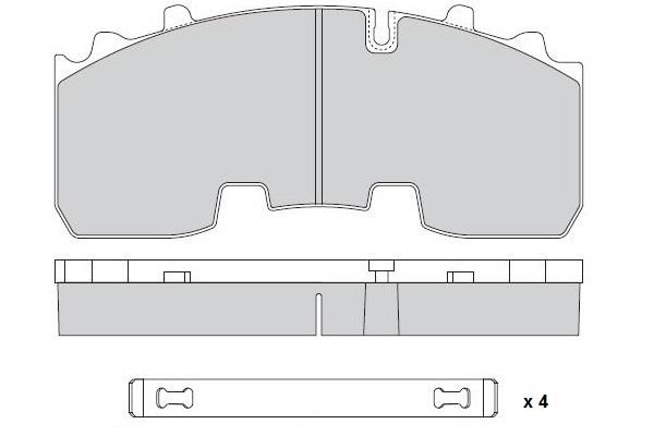 ETF 125336 Rear disc brake pads, set 125336