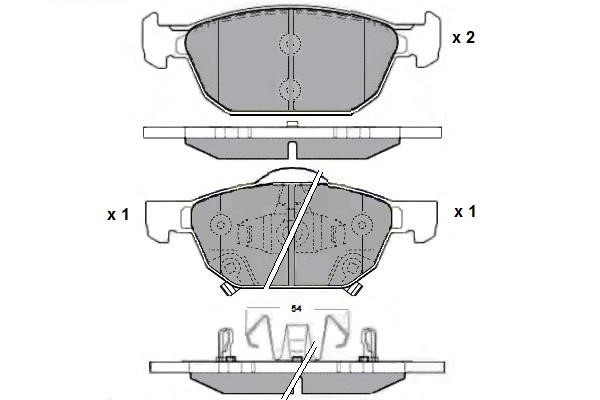 ETF 121626 Brake Pad Set, disc brake 121626
