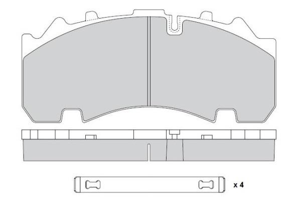 ETF 125337 Rear disc brake pads, set 125337
