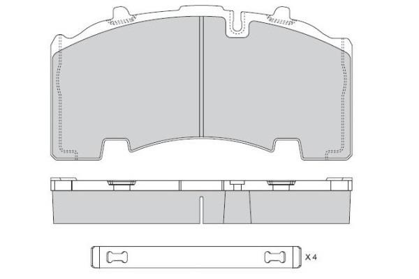 ETF 125338 Front disc brake pads, set 125338