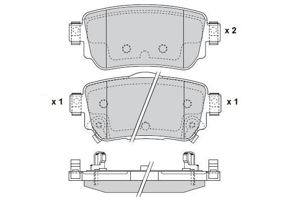 ETF 121589 Brake Pad Set, disc brake 121589