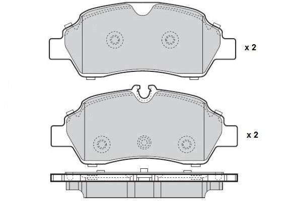 ETF 121599 Brake Pad Set, disc brake 121599