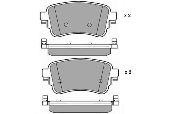 ETF 12-1700 Rear disc brake pads, set 121700
