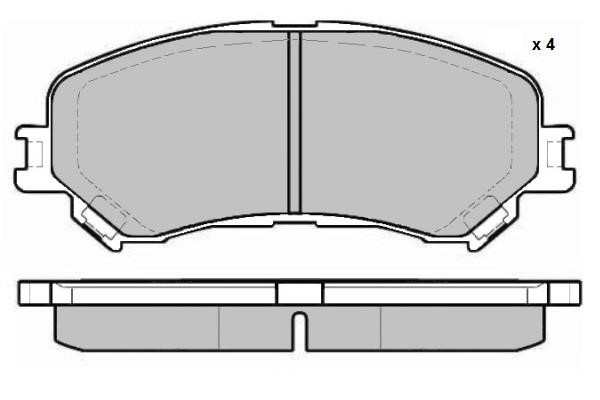 ETF 12-1688 Front disc brake pads, set 121688