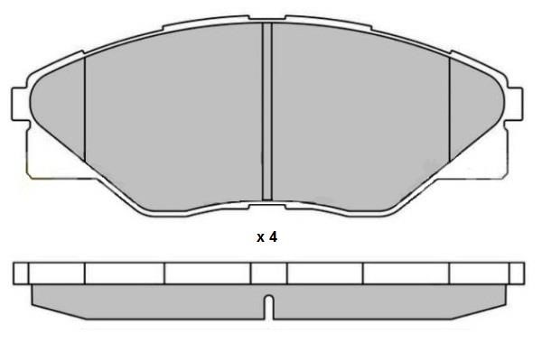 ETF 12-1647 Front disc brake pads, set 121647
