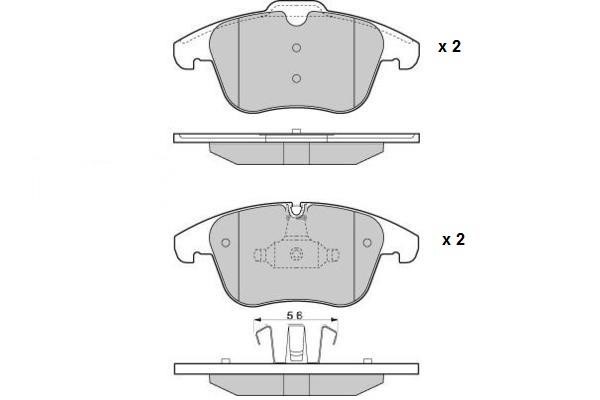 ETF 12-1653 Front disc brake pads, set 121653