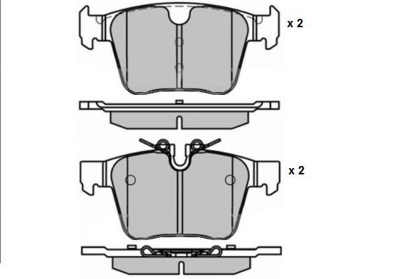 ETF 12-1650 Front disc brake pads, set 121650