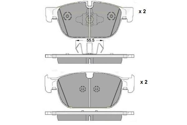 ETF 12-1676 Front disc brake pads, set 121676