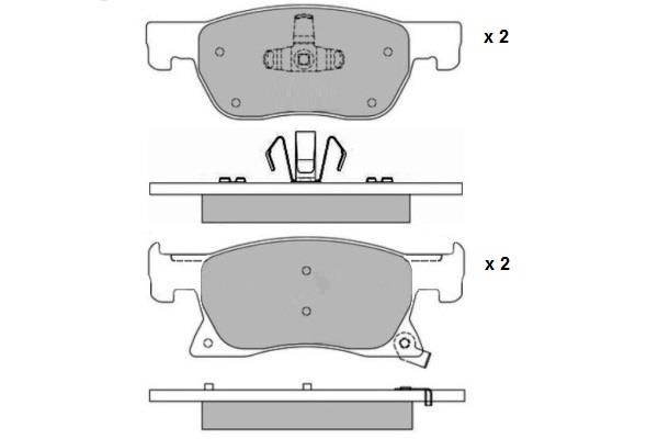 ETF 12-1685 Front disc brake pads, set 121685