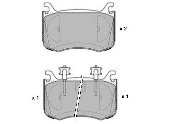 ETF 12-1657 Front disc brake pads, set 121657