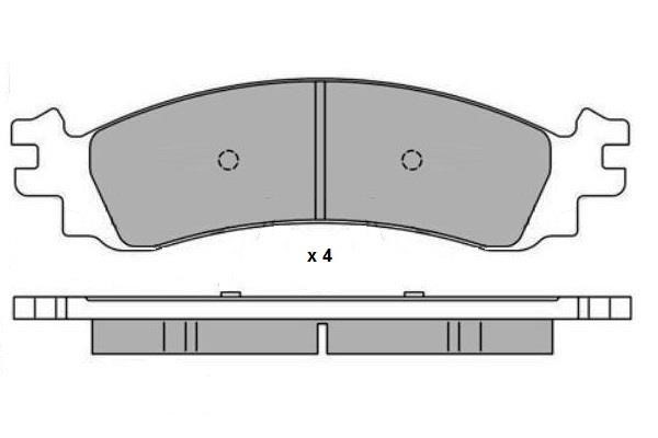 ETF 12-1668 Front disc brake pads, set 121668