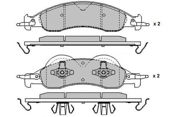 ETF 12-1672 Brake Pad Set, disc brake 121672