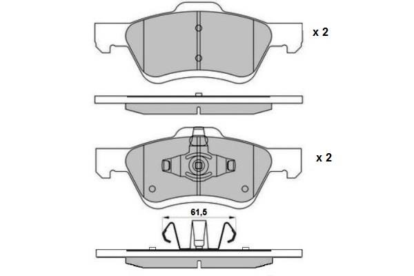 ETF 12-1683 Front disc brake pads, set 121683