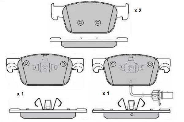 ETF 12-1682 Brake Pad Set, disc brake 121682