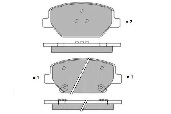 ETF 12-1764 Brake Pad Set, disc brake 121764