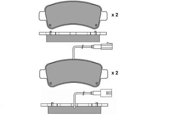 ETF 12-1660 Front disc brake pads, set 121660