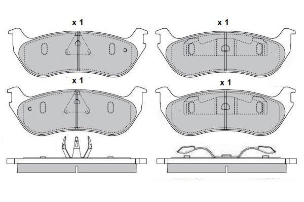 ETF 12-1662 Rear disc brake pads, set 121662