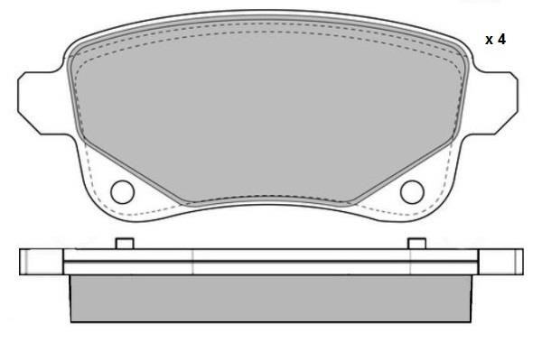 ETF 12-1689 Rear disc brake pads, set 121689