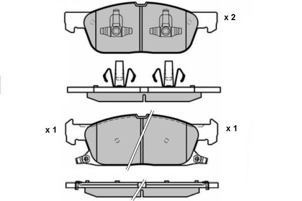 ETF 12-1661 Brake Pad Set, disc brake 121661
