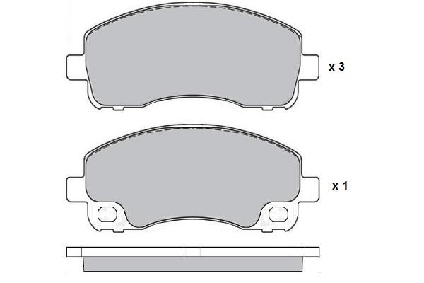 ETF 121632 Front disc brake pads, set 121632
