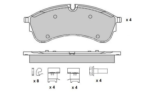 ETF 12-1758 Brake Pad Set, disc brake 121758