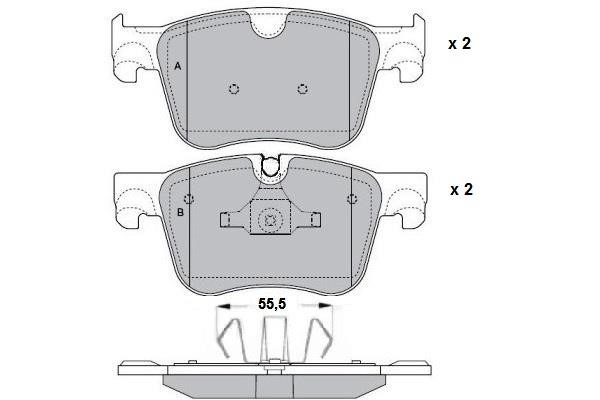 ETF 12-1703 Brake Pad Set, disc brake 121703