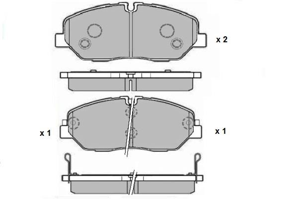 ETF 12-1705 Brake Pad Set, disc brake 121705