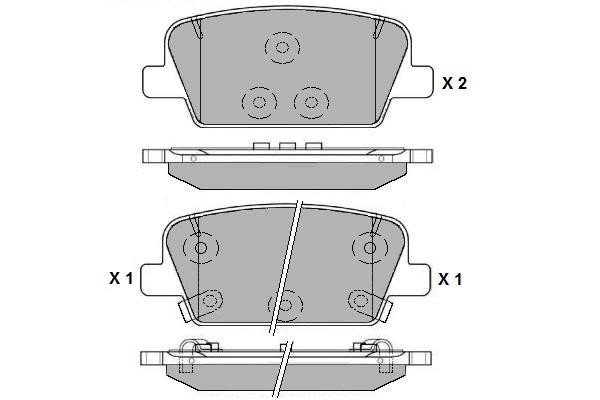 ETF 12-1789 Brake Pad Set, disc brake 121789