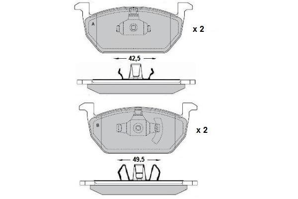 ETF 12-1710 Brake Pad Set, disc brake 121710
