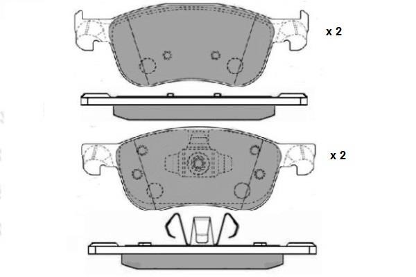 ETF 12-1708 Brake Pad Set, disc brake 121708