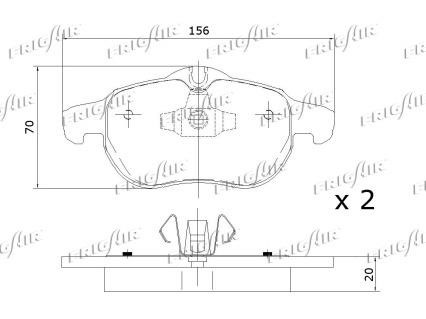 Brake Pad Set, disc brake Frig air PD07.503