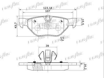 Frig air PD02502 Brake Pad Set, disc brake PD02502