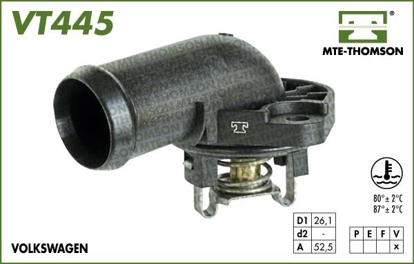 MTE-Thomson VT445.87 Thermostat, coolant VT44587